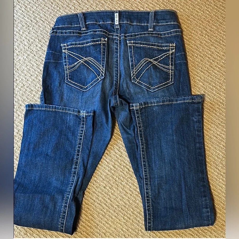 Ariat REAL Mr Corinne Mid Rise Bootcut Women's Blue Jeans - Picture 6 of 11